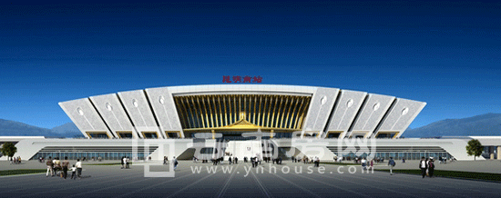 昆明南火車站建成后效果圖 昆明南火車站建成后效果圖